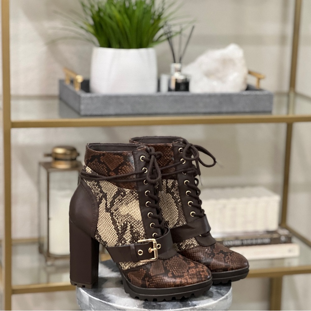 Snakeskin Booties